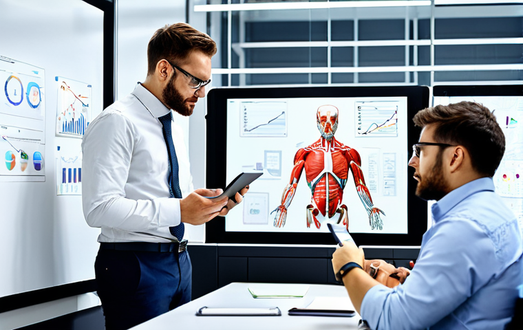 글로벌 비즈니스 실무 사례와 경험 공유 - Building a Global Team**

"A diverse team of professionals collaborating on a project in a bright, m...