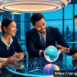 Home 7 글로벌 비즈니스 글로벌 경영 이론 - **Prompt:** A vibrant, inspiring scene set in a sophisticated, sunlit office with large windows over...